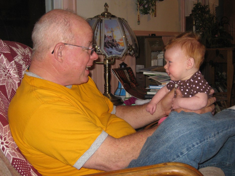 Dad entertaining Violet