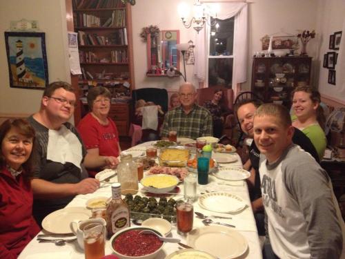 Christmas meal with family