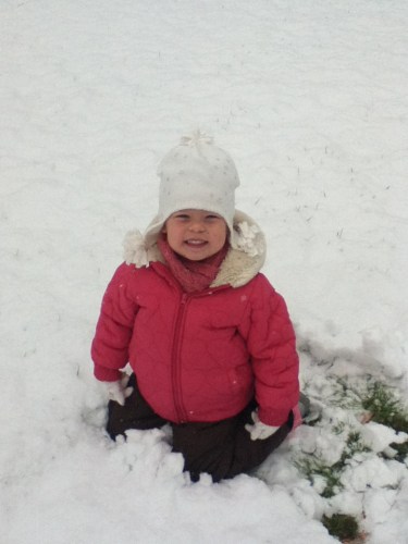 We had snow for a few days!  