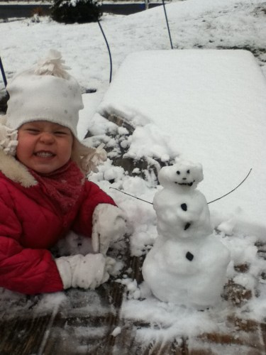 The first snowman of the year!