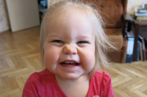 Hello sweetness!  I love your silly smile.