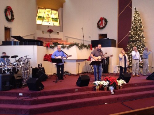 Micah is glad to be leading worship again!